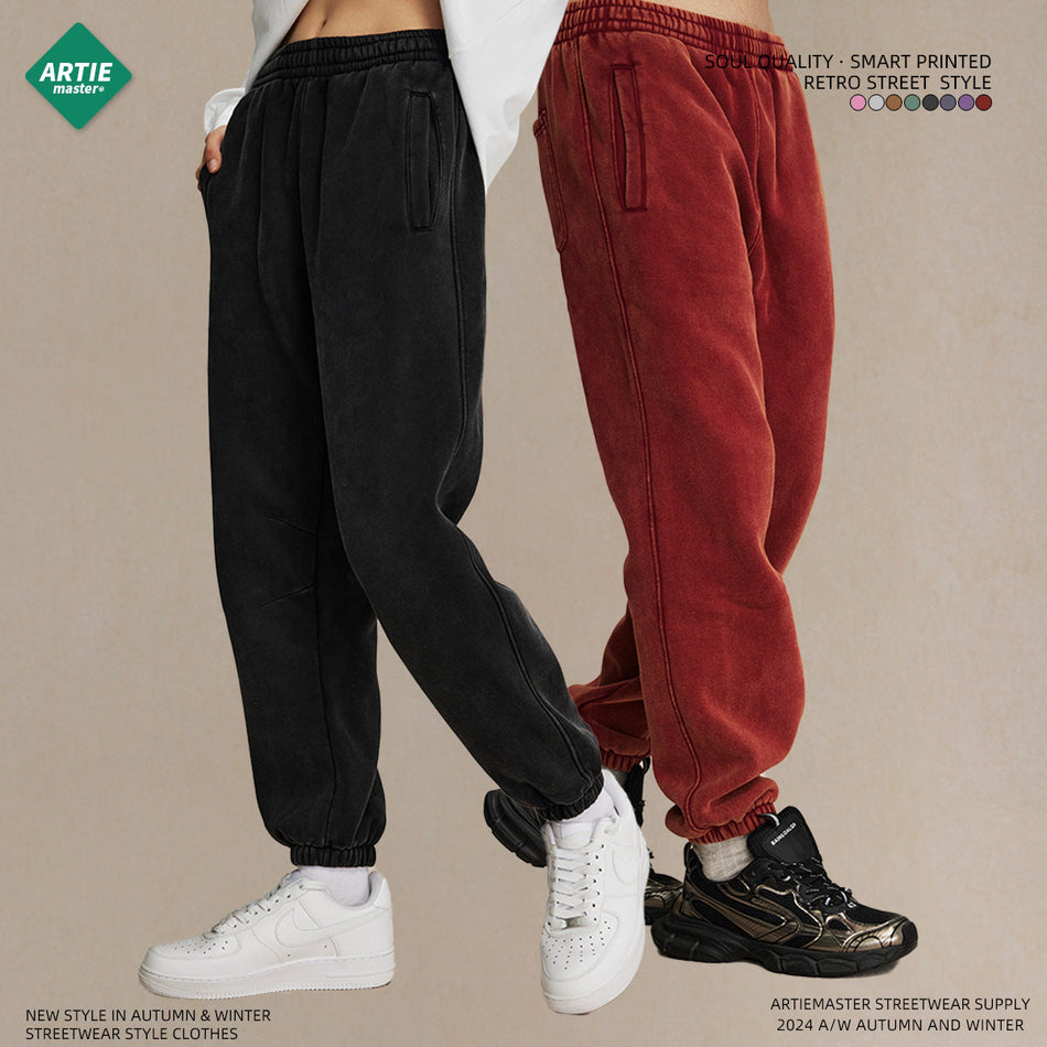 2025 Men’s Fleece-Lined Joggers | Retro Batik Sports Pants