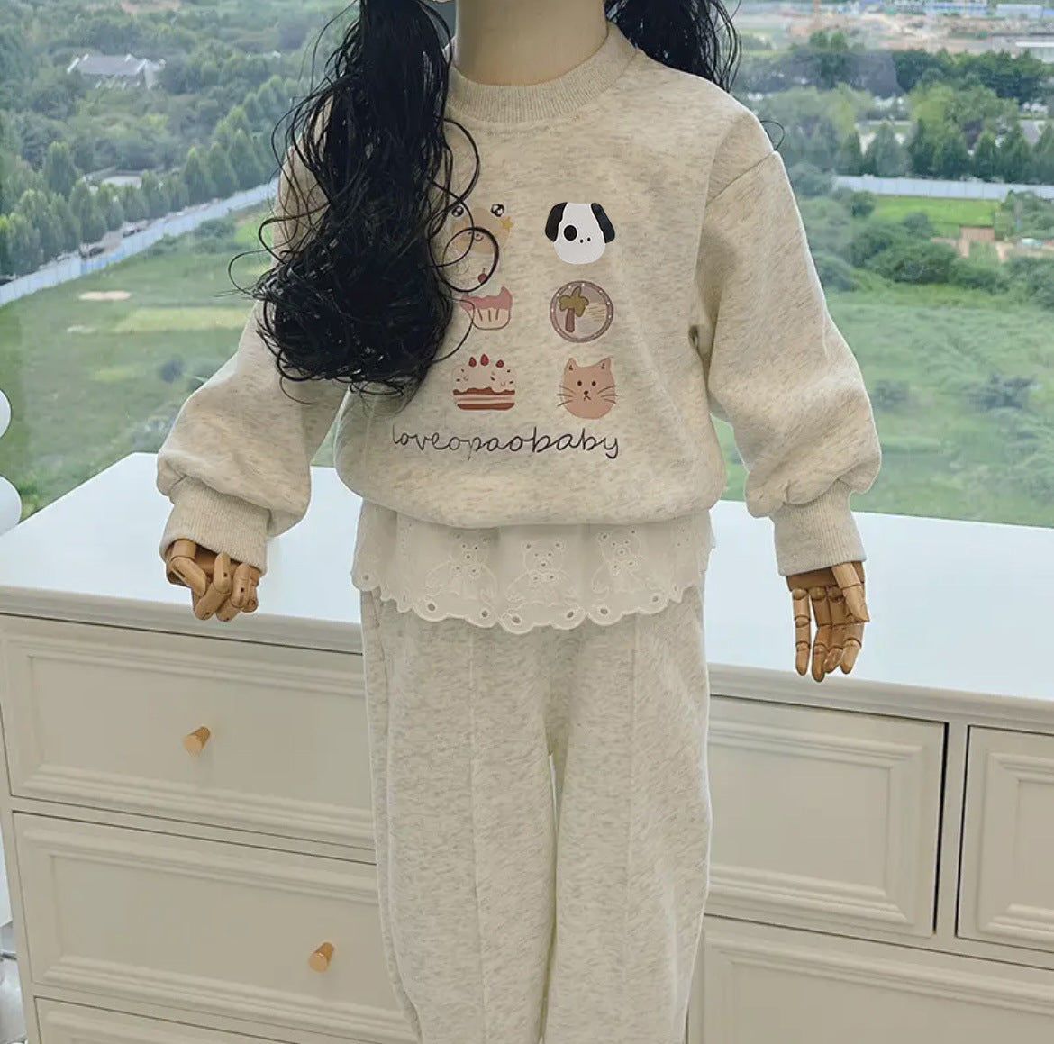 Baby Girls Cartoon Sweatshirt Set Autumn Spring – Baby & Children's Outfits – Image 6