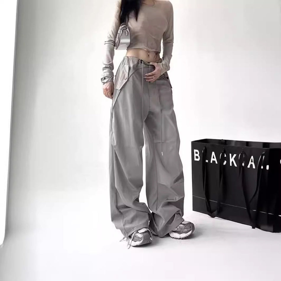 Summer Wide-Leg Cargo Pants