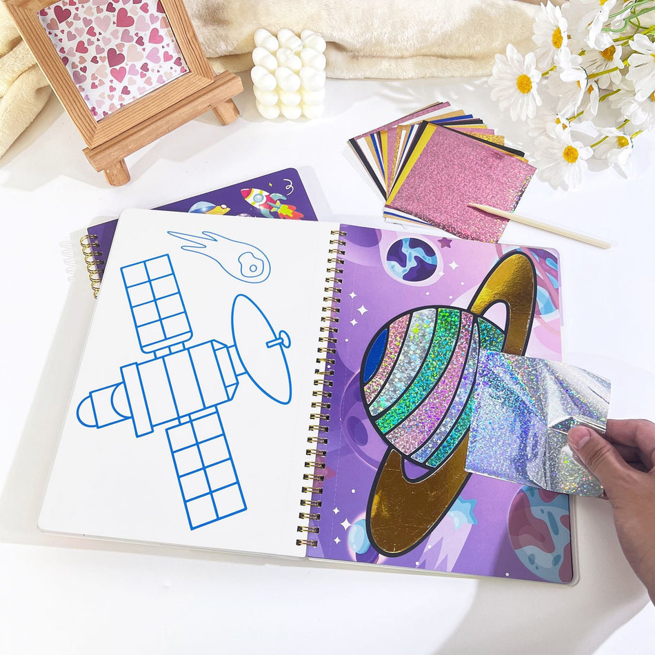 Astronaut Magic Art Stickers – DIY Colorful Space Toy