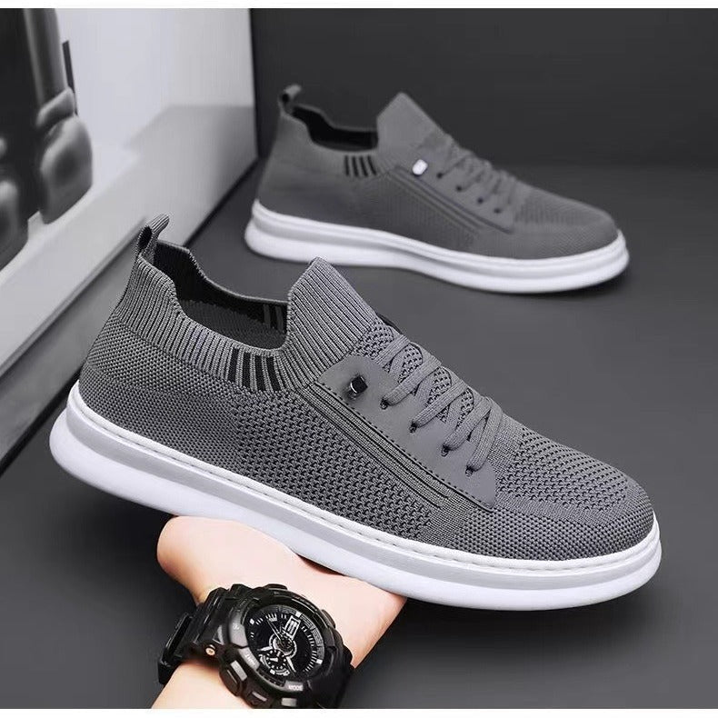 Men's Breathable Slip-On Knit Sneakers with Cushioned Comfort