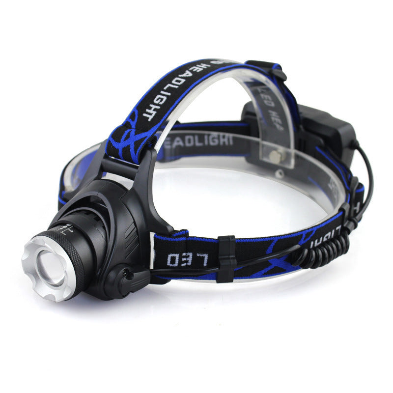 Multi-Color Rechargeable Headlamp with Long-Range LED Zoom