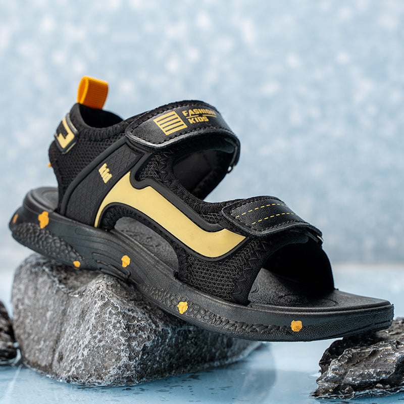 Boys’ Korean Style Summer Sandals – Soft Sole Non-Slip