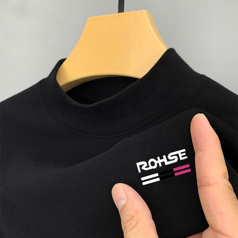 STOCK-Slim Fit High Collar T-Shirt – Double-Sided Soft Long