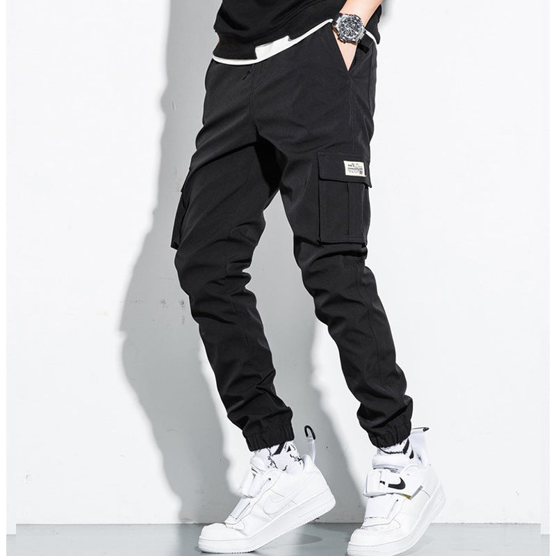 Men’s Korean-Style Fleece-Lined Trousers – Autumn & Winter