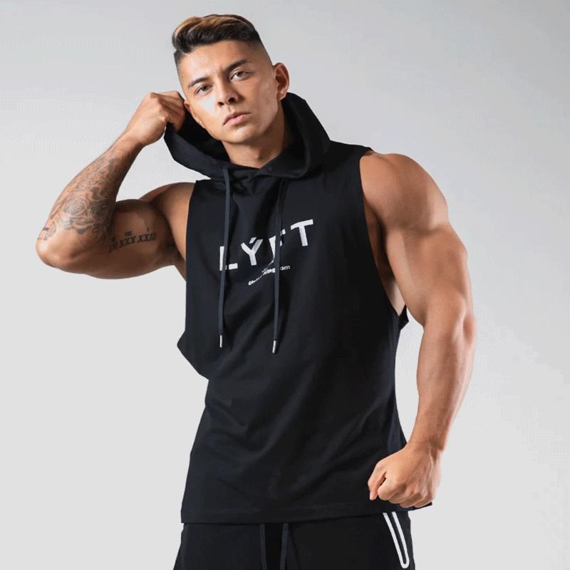 INSTOCK-LYFT Hooded Sports Vest  Breathable Gym Wear for Men