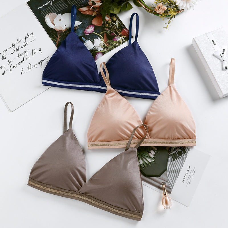 Ice Silk Lingerie Set – Backless Bra & Bikini Panty