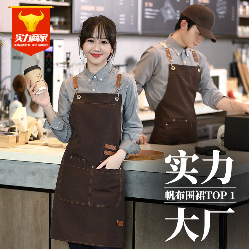 Canvas Waterproof Apron with Custom Printing