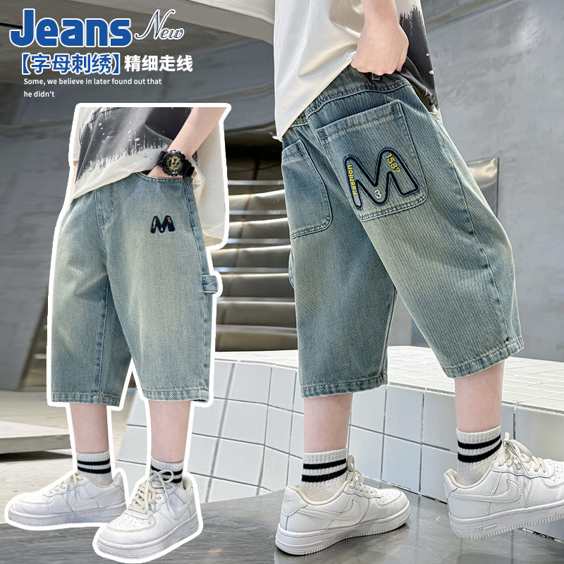 Boys Summer Thin Denim Shorts Casual Trendy Kids Wear