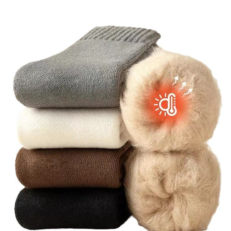 Cashmere Mens Wool Long Socks Thickened Warmth – (6 Pack)