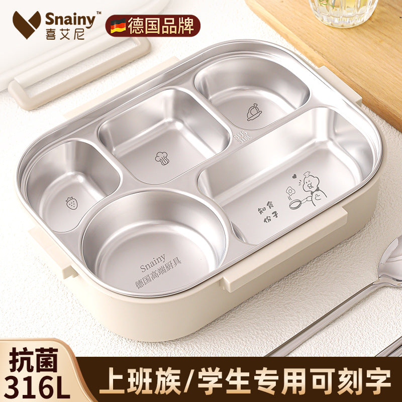 316 Stainless Steel Insulated Lunch Box Large-Capacity Microwave