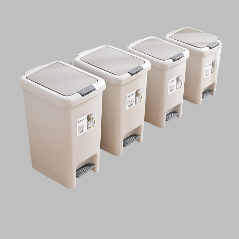 Foot-Operated Trash Bin with Pop-Up Lid
