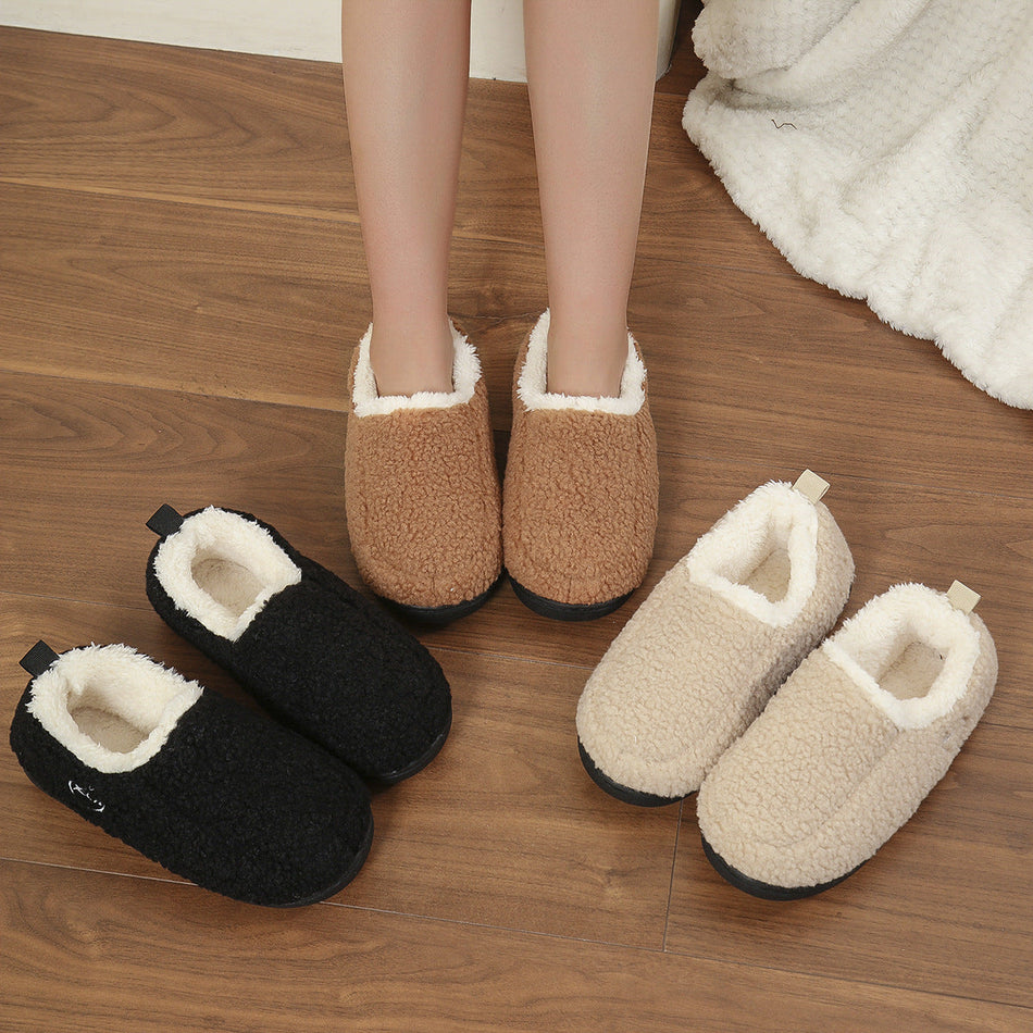 STOCK-New Thickened Furry Cotton Slippers – Non-Slip Warm Home
