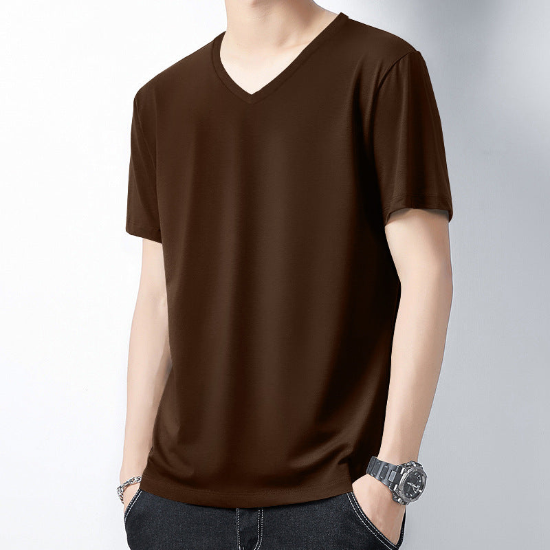 Men’s Slim Fit V-Neck T-Shirt – Summer Cotton Casual Wear