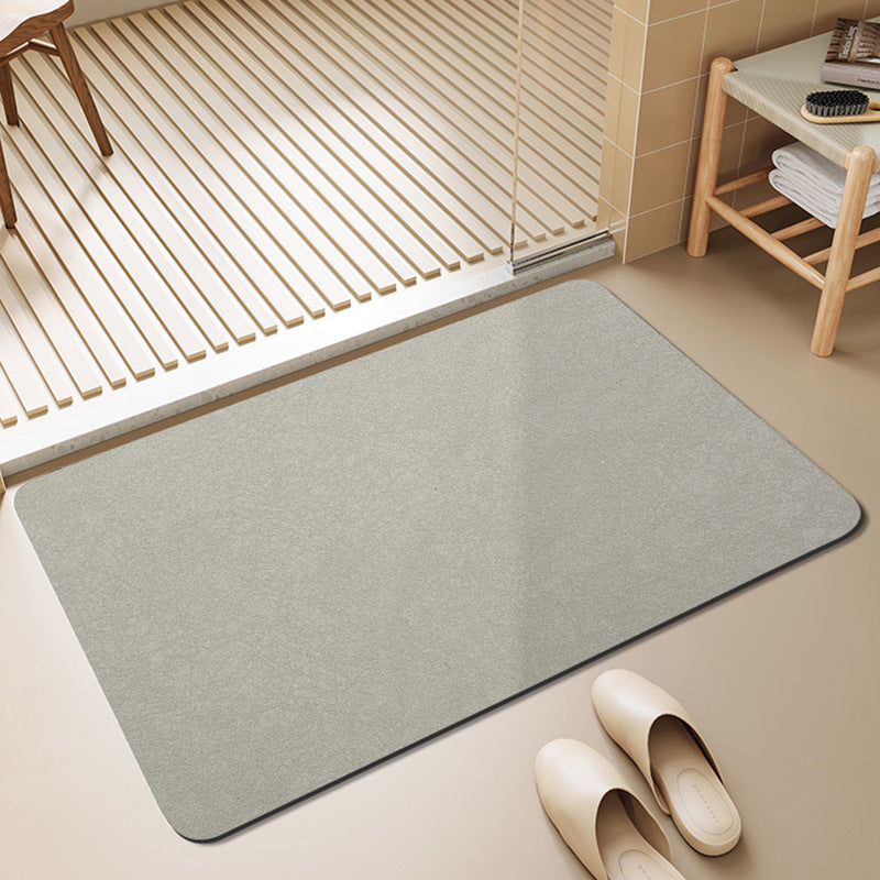 Simple Solid Color Diatom Mud Quick-Dry Bathroom Mat