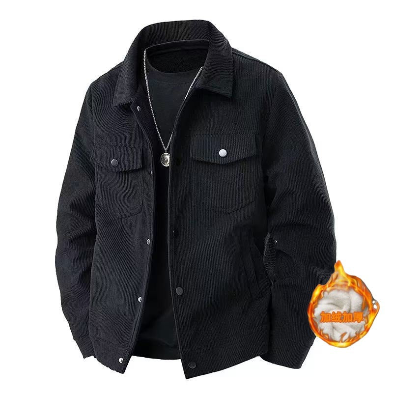 Retro Japanese Casual Jacket – Versatile Lapel Workwear Top