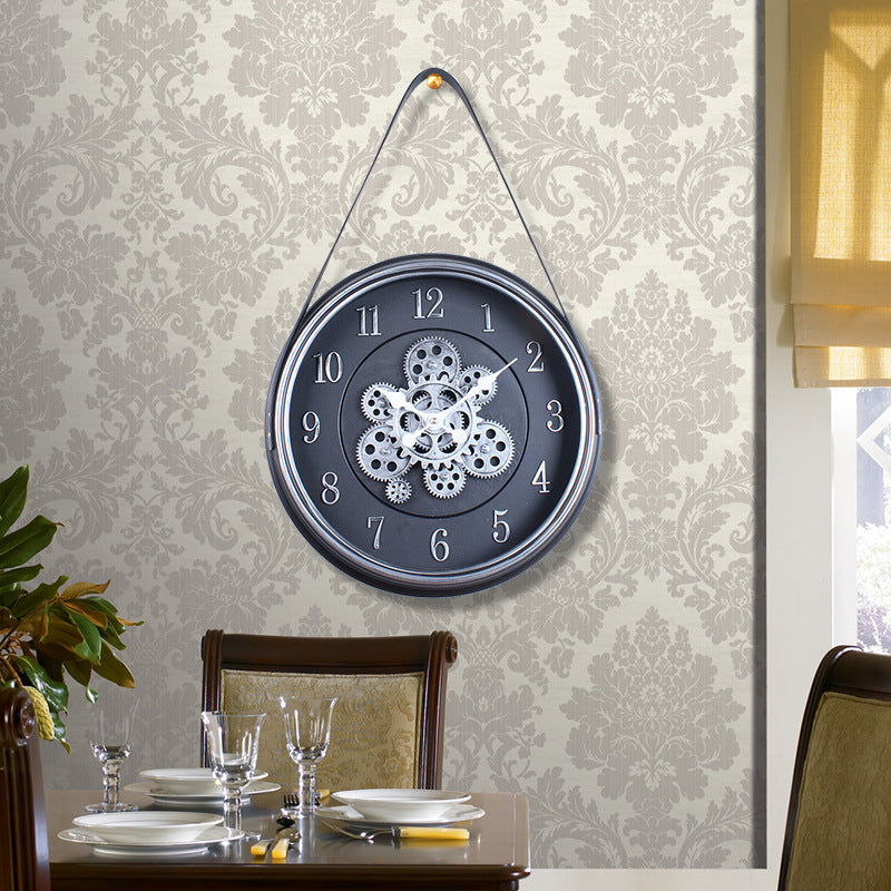Retro Gear Art Wall Clock for Living Room