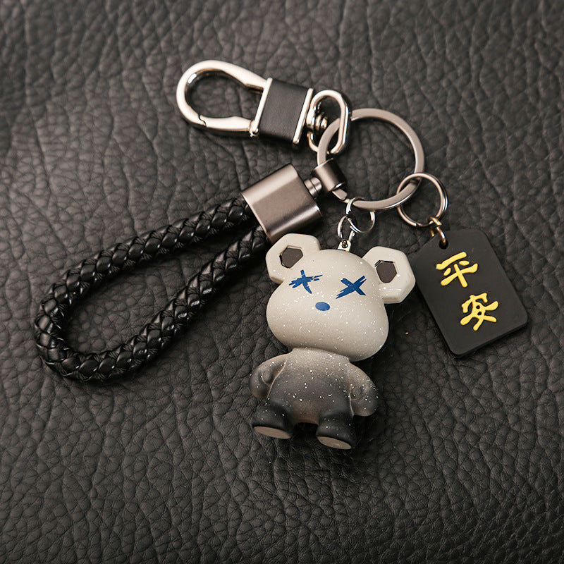 STOCK-Cute Star Bear Keychain for Bags & Keys – Trendy Gift