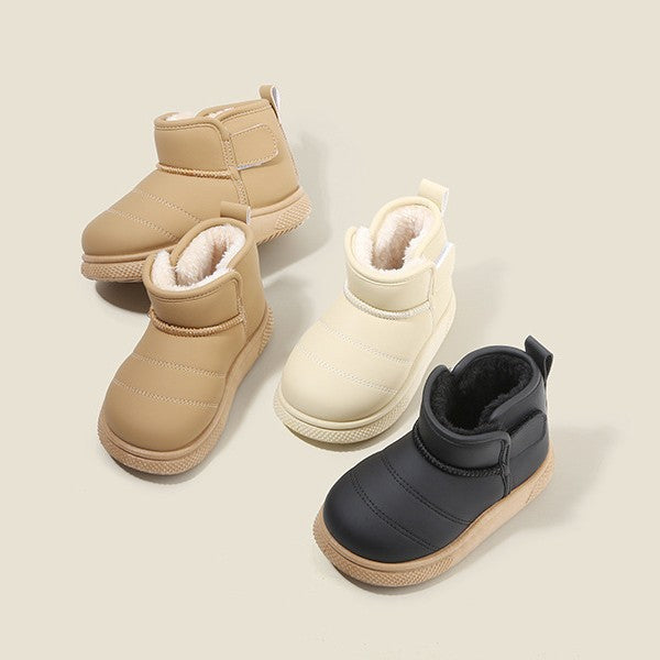 INSTOCK-Kids’ Waterproof Snow Boots – Warm Fur Winter Shoes