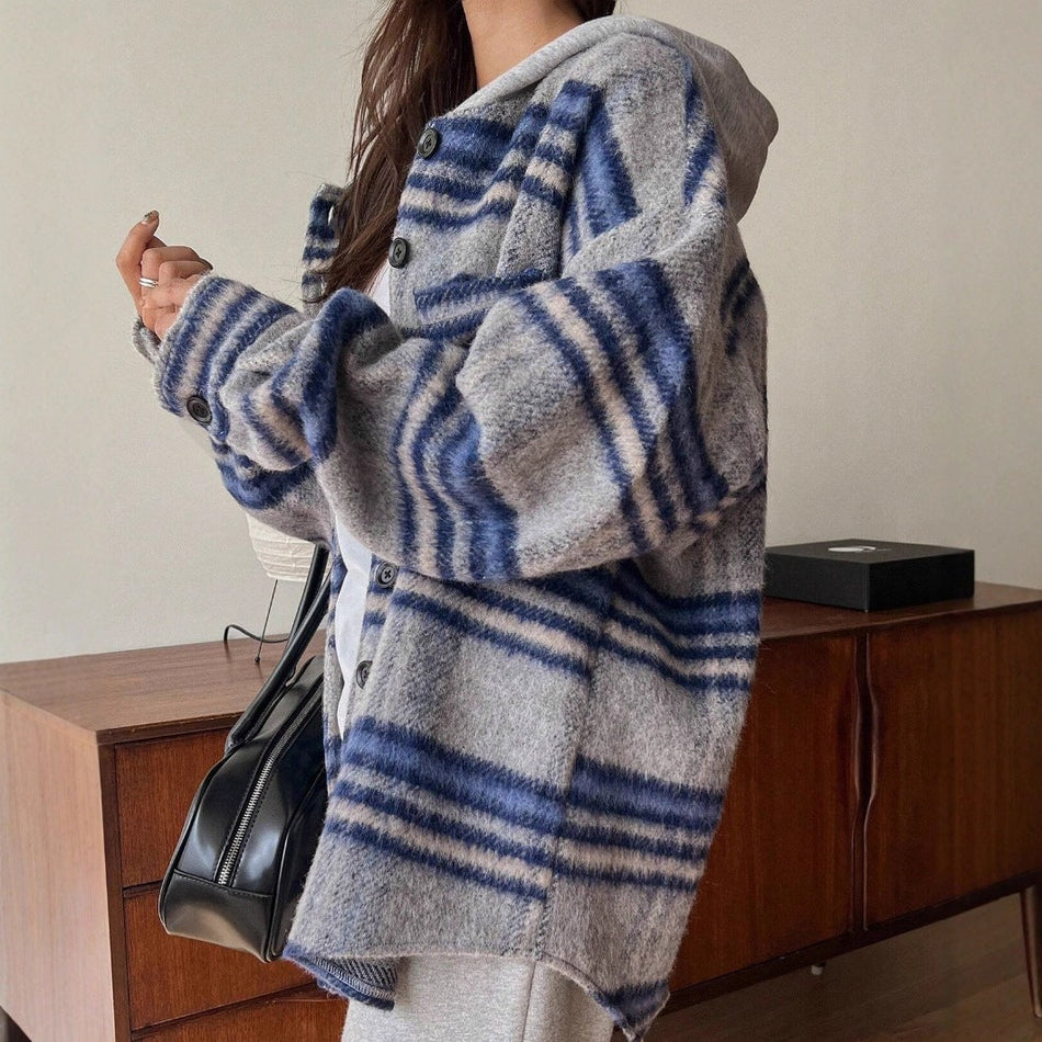 2026 Autumn Winter Japanese Korean Plaid Flannel Shirt Color