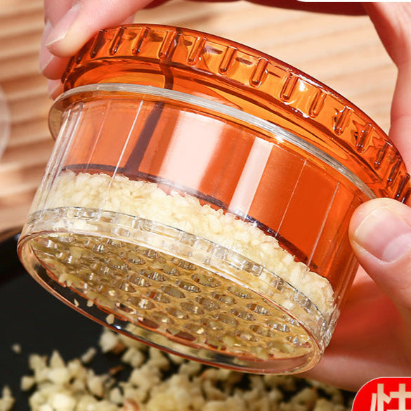 2-in-1 Garlic Press & Cutter – Push-Type Kitchen Tool