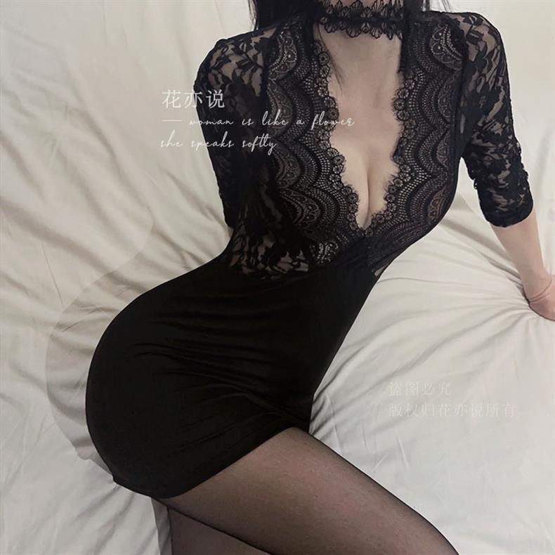 Lace Slim Hip Skirt Dress Nightclub Style for Women Chic Fit