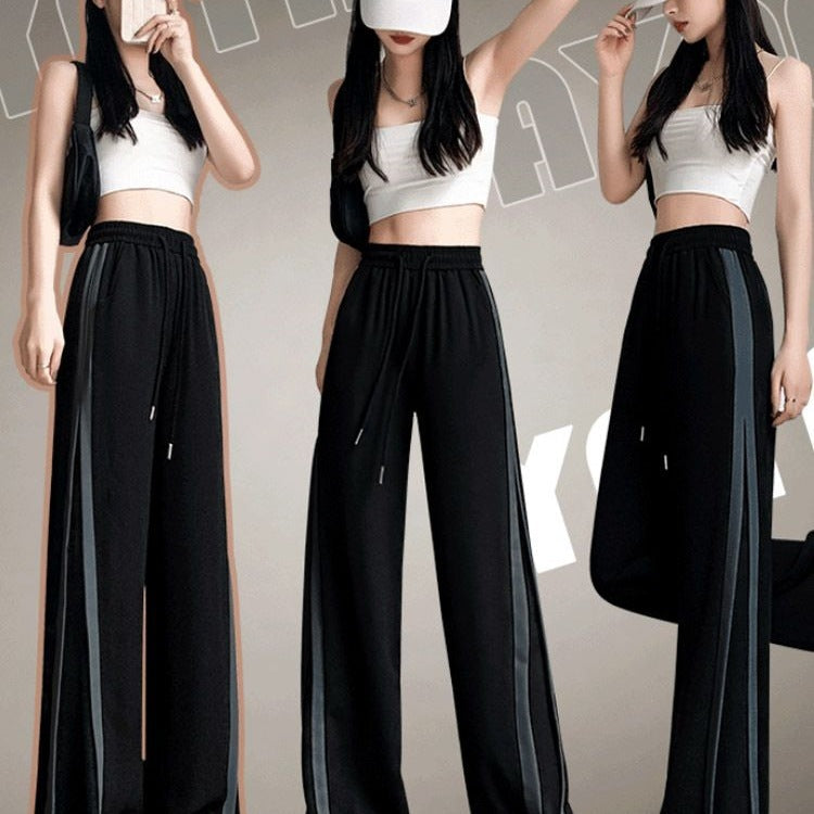 Black Velvet Wide-Leg Pants