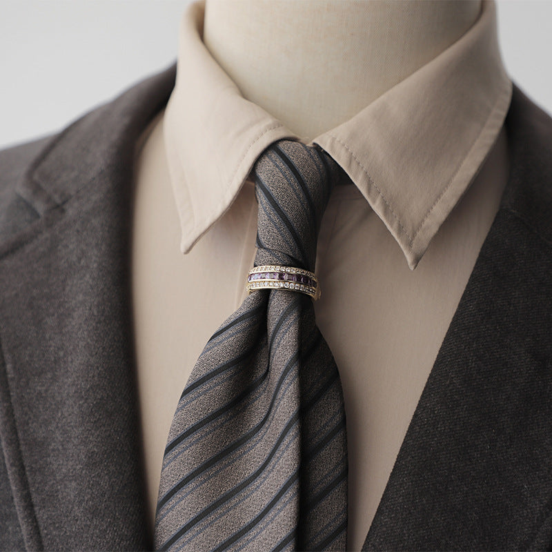 Korean Style Polka Dot Tie – Trendy Formal Look for Men