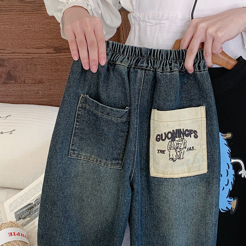 Children's Jeans – 2025 Korean Style Autumn Casual Pants