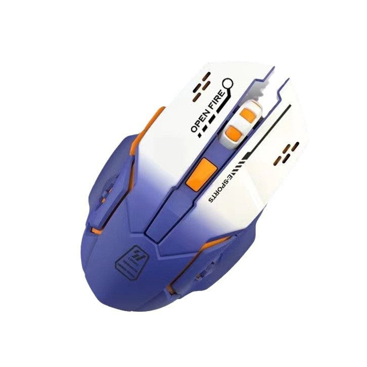 Colorful Wireless Gaming Mouse – Mechanical & Rechargeable