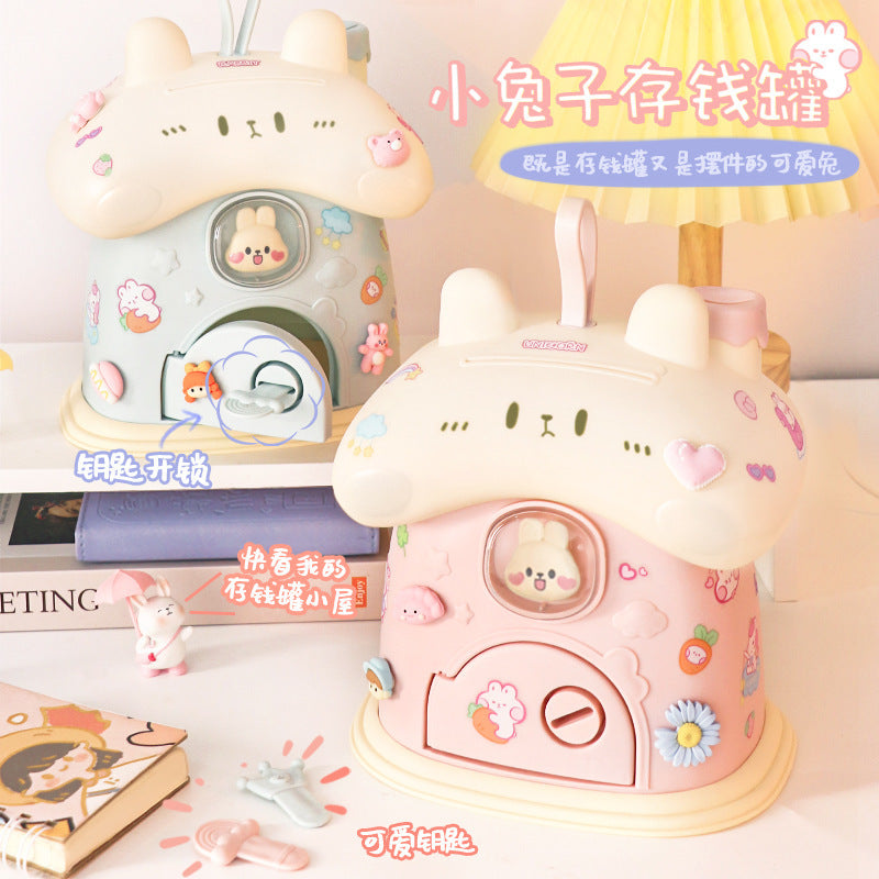 Cartoon Rabbit Piggy Bank – Large Capacity Kids Saving Bank
