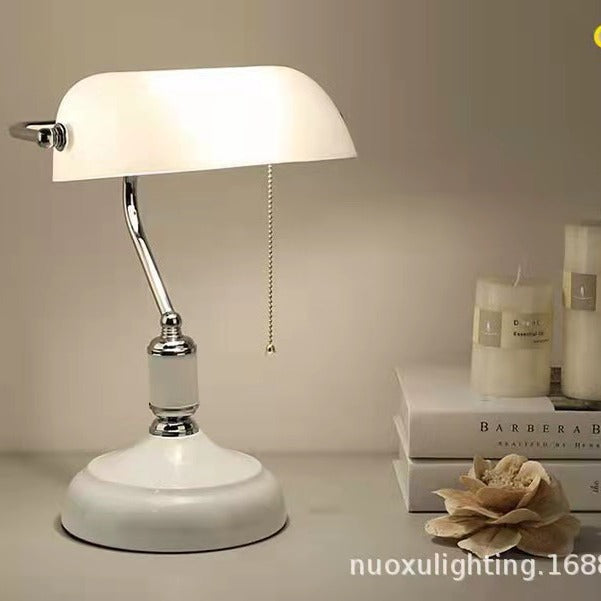 Vintage Green Bank Table Lamp for Study & Bedroom 💚💡