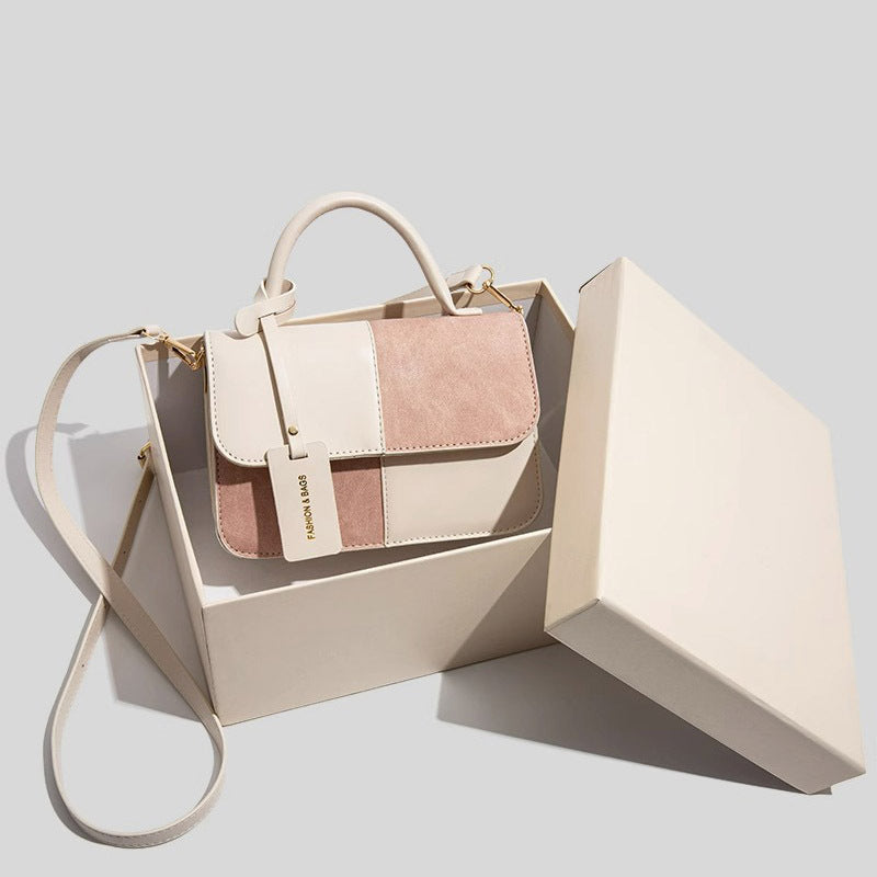 STOCK-French Retro Messenger Bag – Women’s Small Square Bag