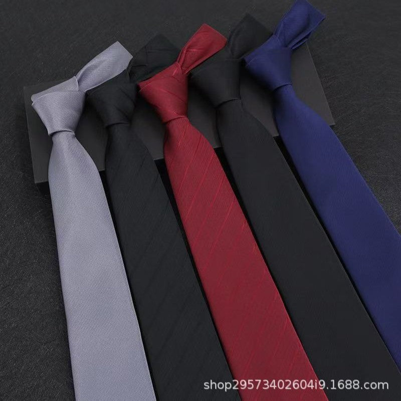 Men’s 8cm CK-Style Black Striped Formal Tie