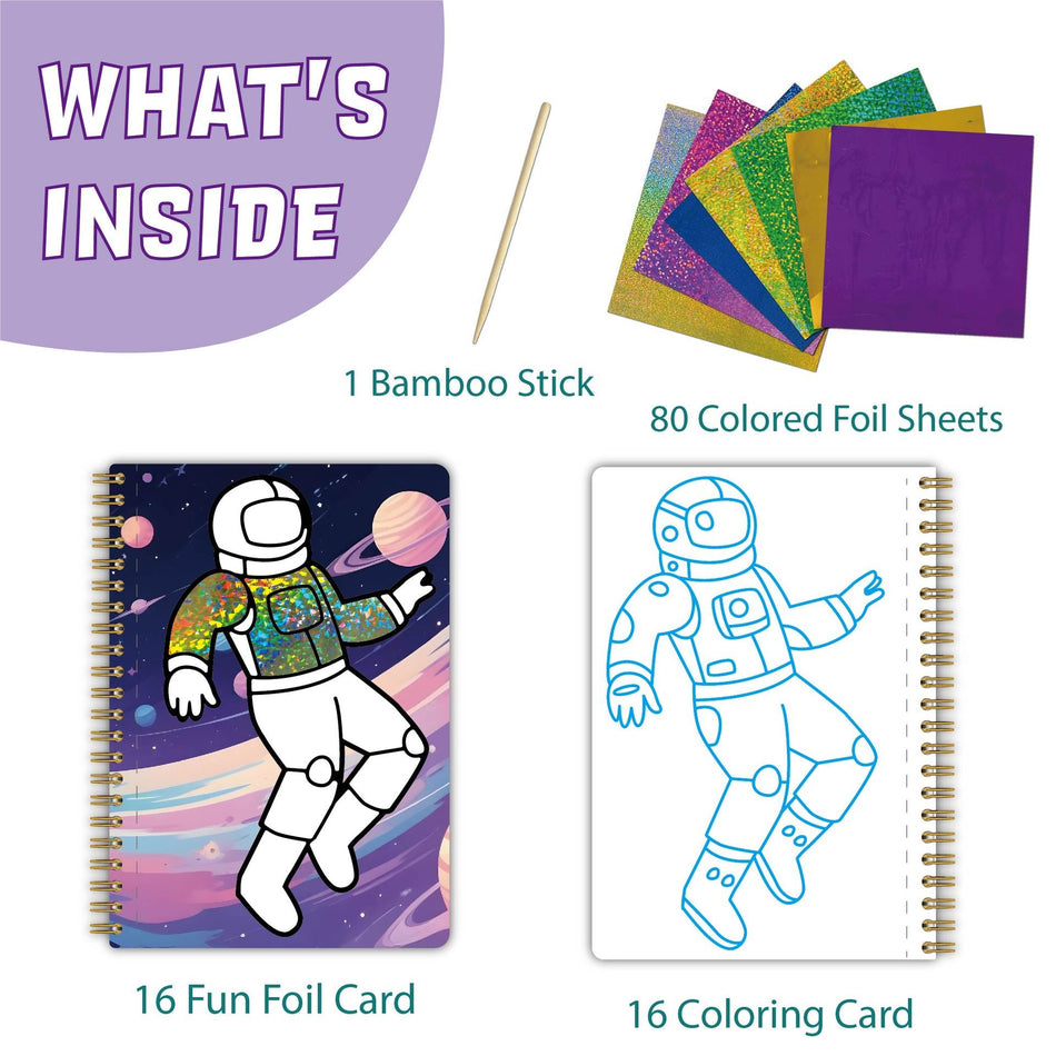 Astronaut Magic Art Stickers – DIY Colorful Space Toy
