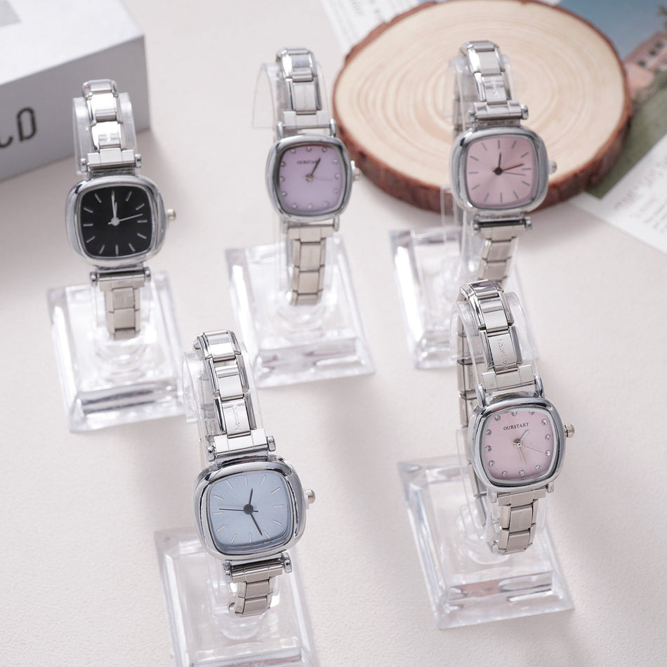 Cross-Border Steel Band Watch for Girls Casual Fashion