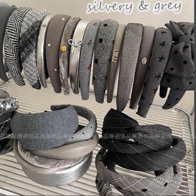 Grey Korean Style Headband – Sweet Daily Hair Accessory