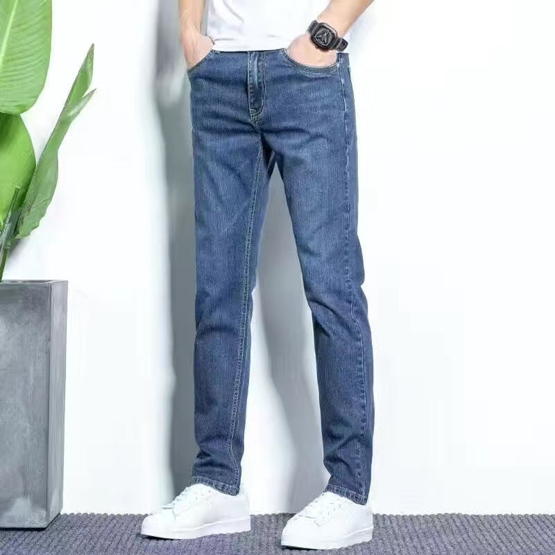 Men’s Slim Fit Stretch Jeans – Korean Style Casual Pants