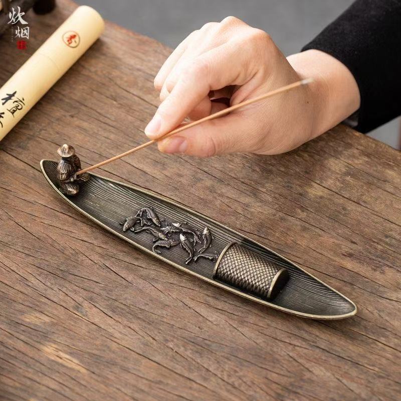 Alloy Fishing Line Incense Burner Horizontal Zen Holder