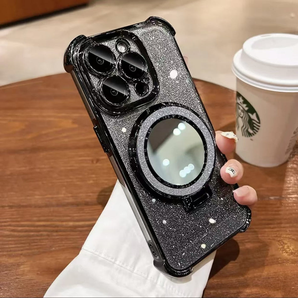 Glitter Mirror Magnetic Bracket Case