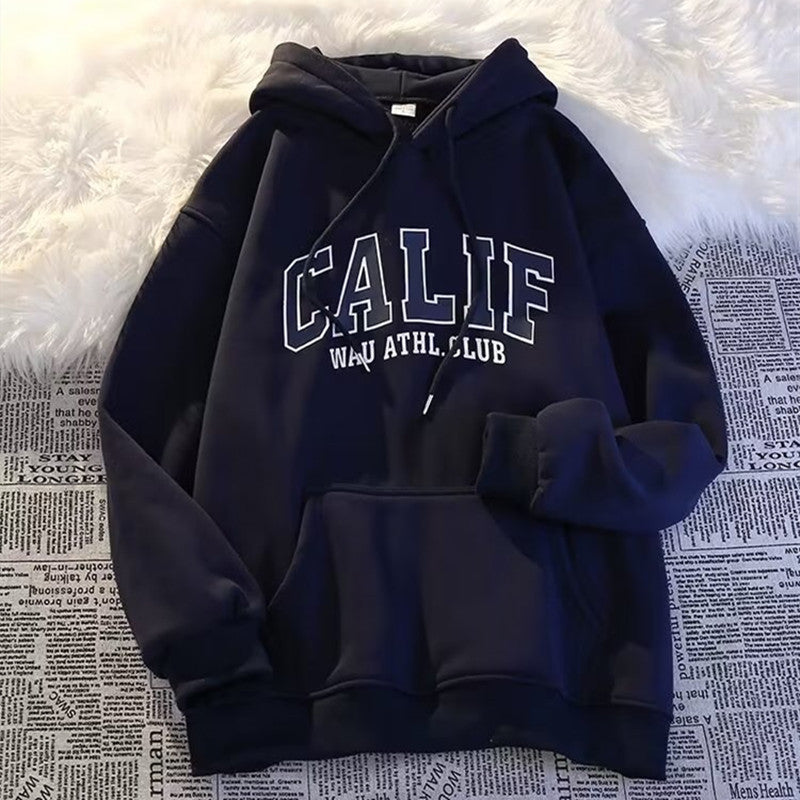 INSTOCK-Men's Velvet Hoodie | Autumn Winter Oversize Korean Style