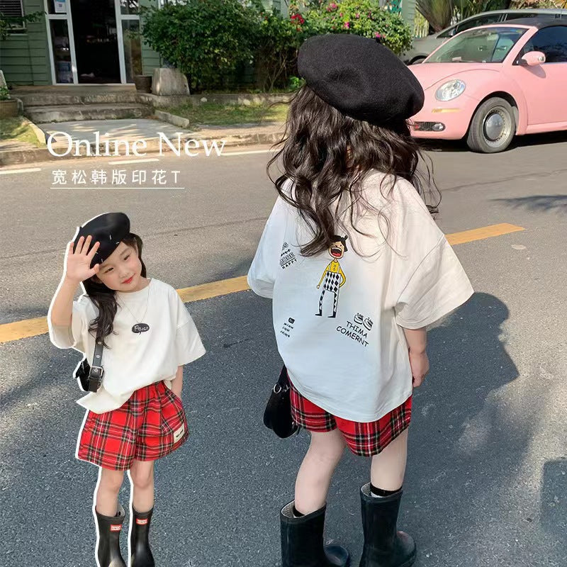 2024 Cotton Printed T-Shirt for Kids – Western Style Summer Tee