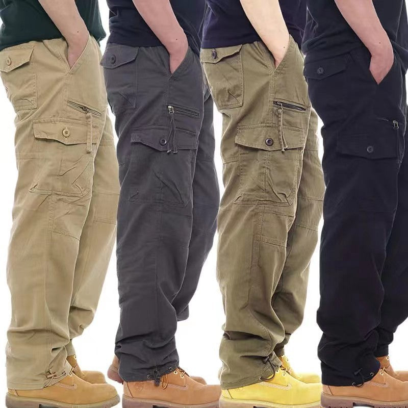 Men’s Multi-Pocket Work Pants – Wear-Resistant Loose Fit