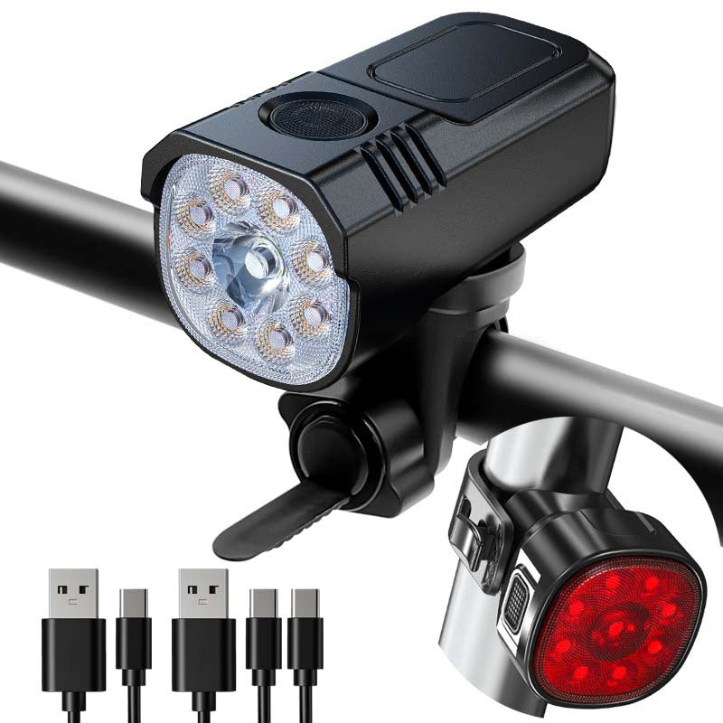 Aluminum Alloy Rechargeable Bicycle Light – High-Lumen Night