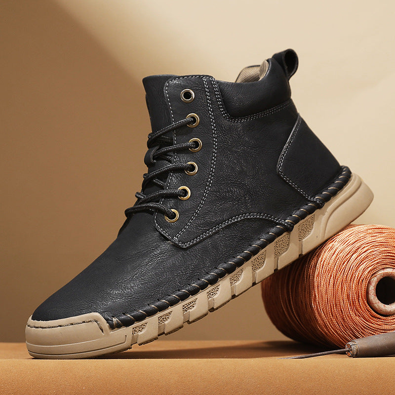 STOCK-Men's Fleece-Lined Martin Boots | Warm Winter High Tops