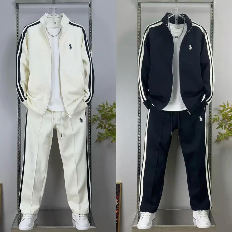 STOCK-Men's Stand-Up Collar Sports Suit Casual Two-Piece Set