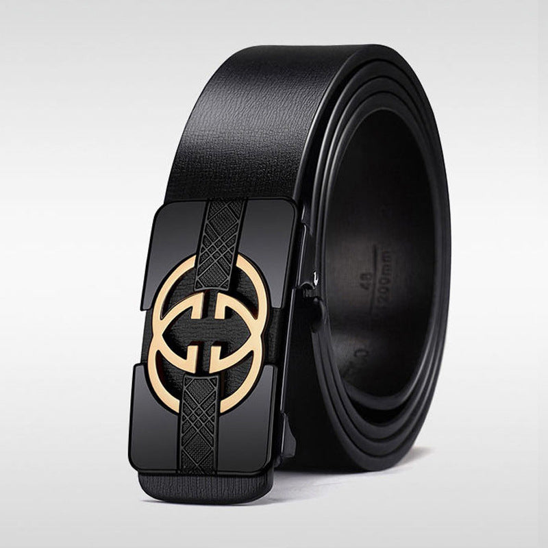 Men’s Toothless Automatic Buckle Belt – Double C Style