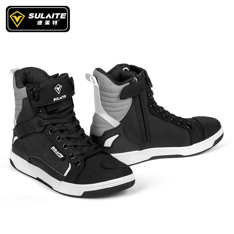Summer Breathable High-Top Motorcycle Riding Shoes