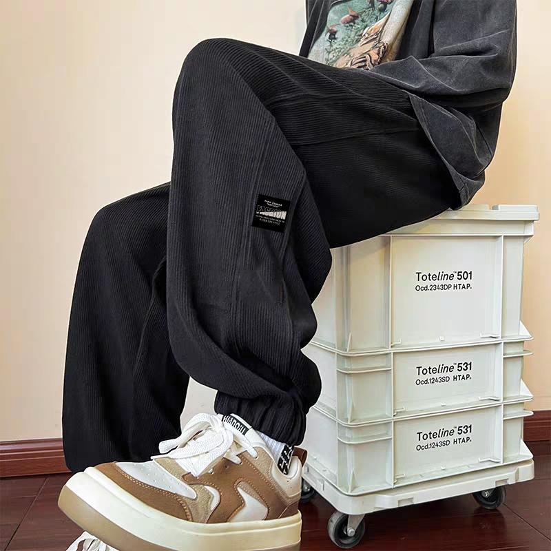 Men’s Spring/Autumn Corduroy Loose Sports Pants