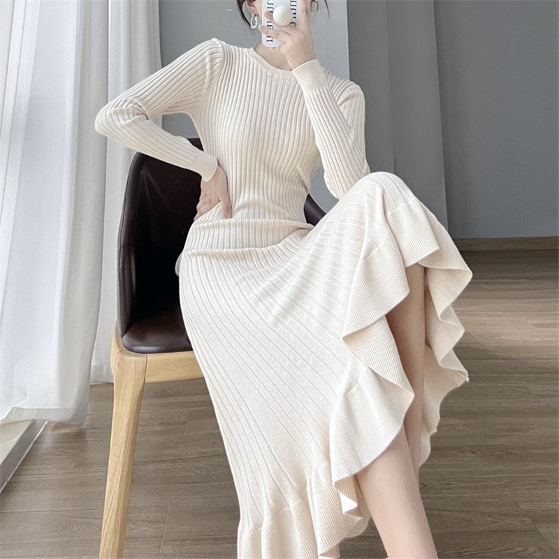 Women’s Knitted Mid-Length Hip Dress